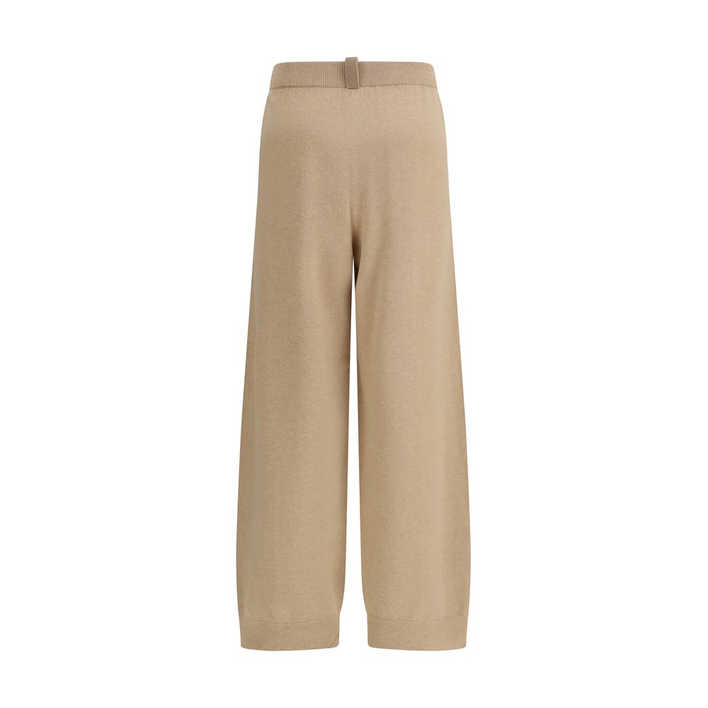 Fabiana Filippi Beige Fleece Wool Casual Pants
