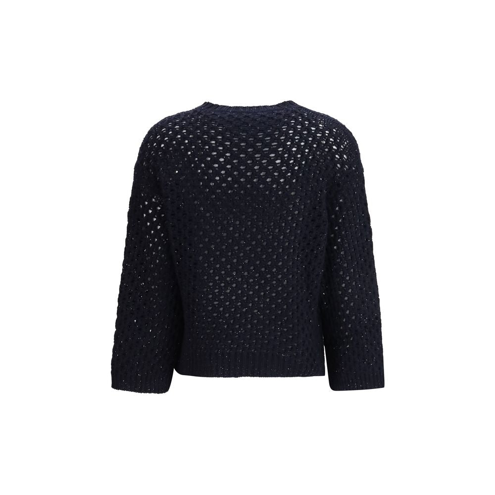 Fabiana Filippi Black Fleece Wool Sweatshirt