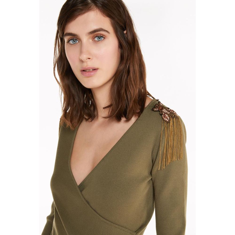 Patrizia Pepe Green Viscose Sweatshirt
