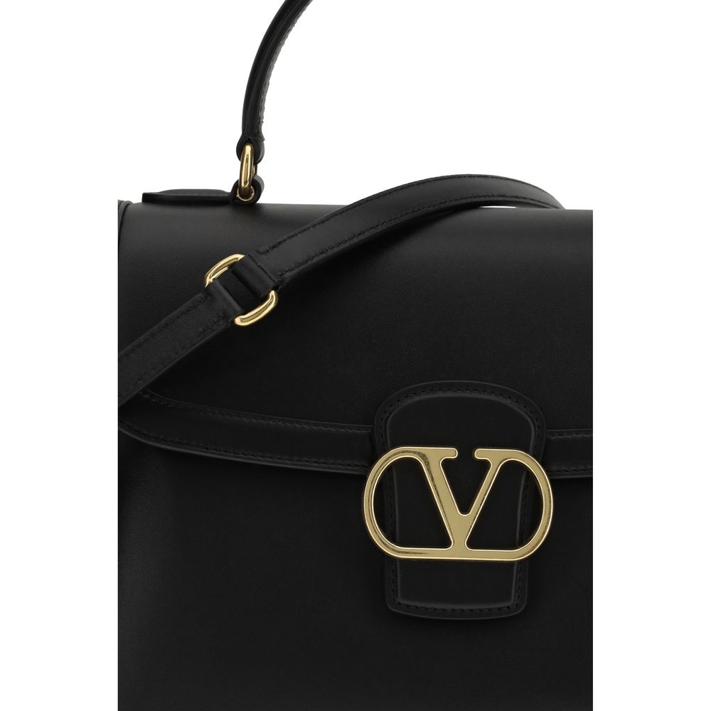 Valentino Garavani Black Calf Leather Bos Taurus Handbag