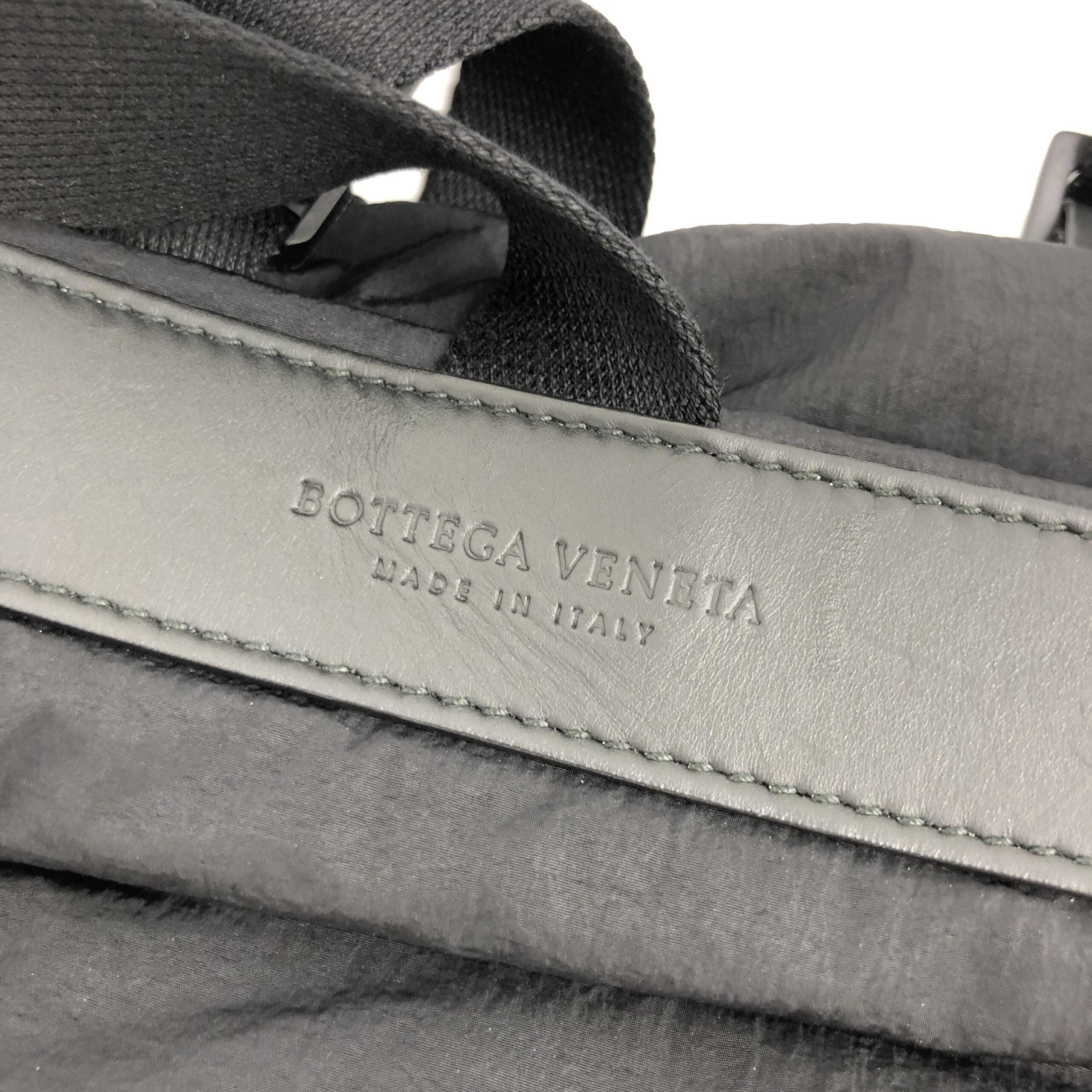 Bottega Veneta Black And Blue Nylon Convertible Tote