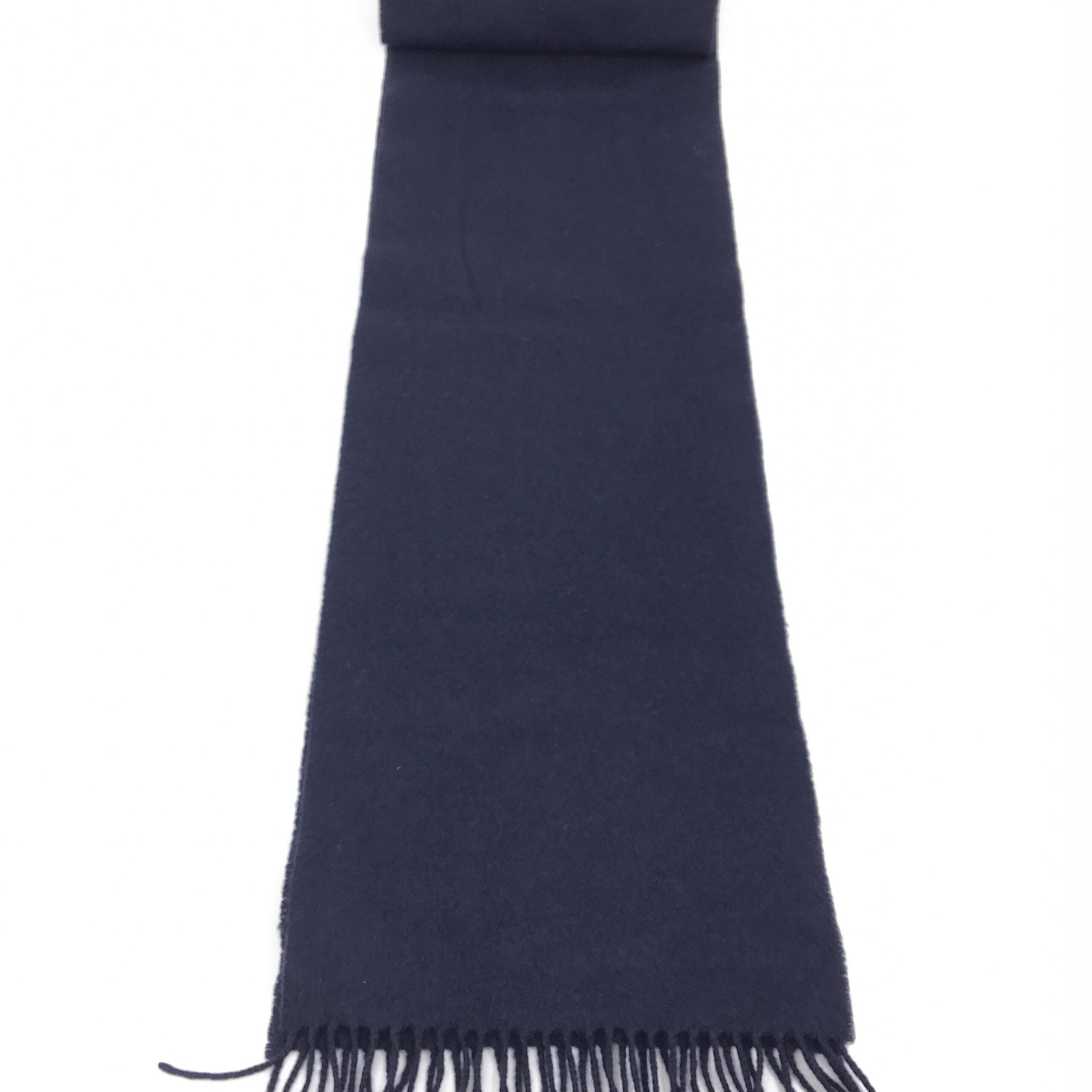 Johnstons of elgin Navy Blue Soft Wool Scarf