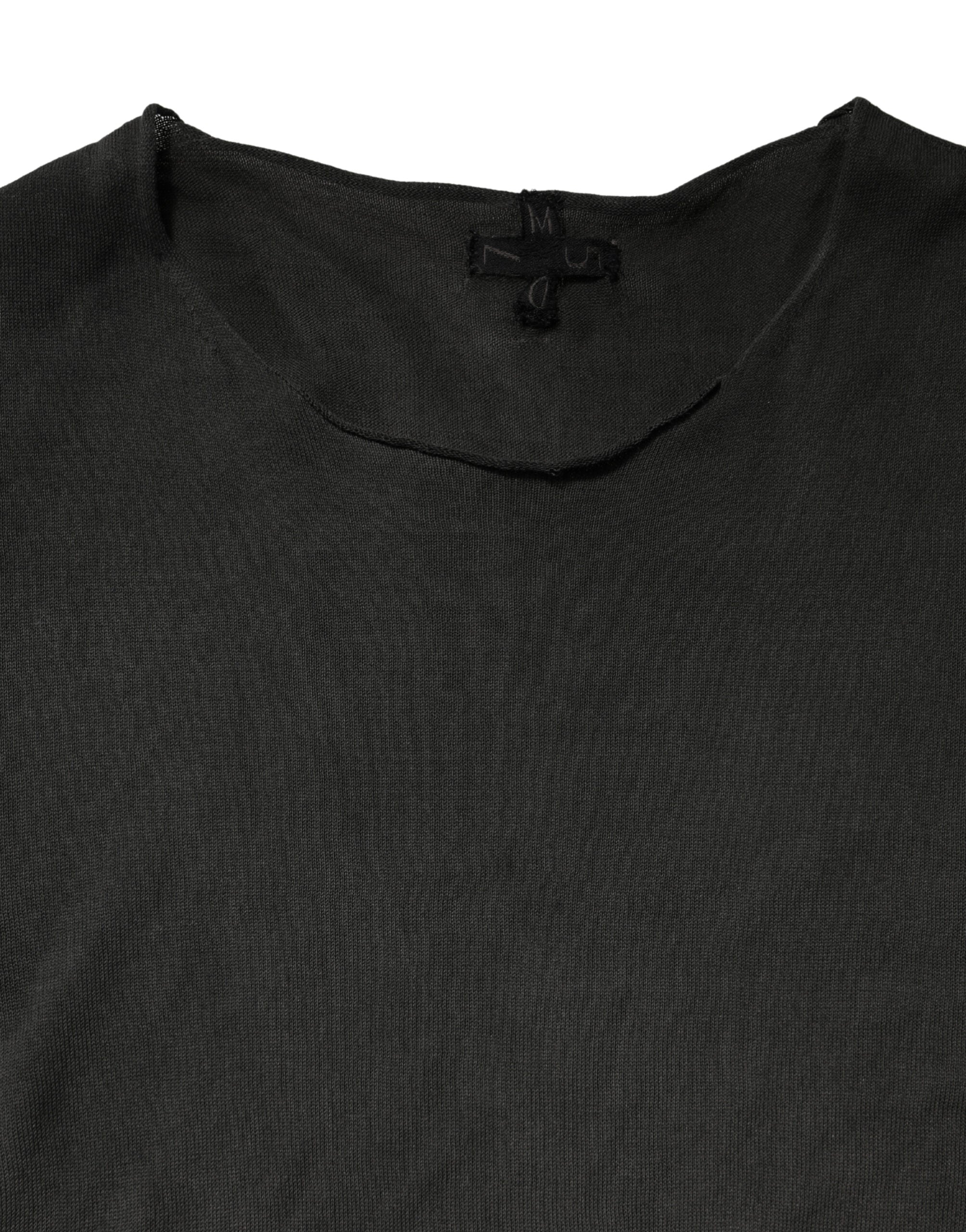 Dolce & Gabbana Sweater Black Cotton Crewneck Sweatshirt