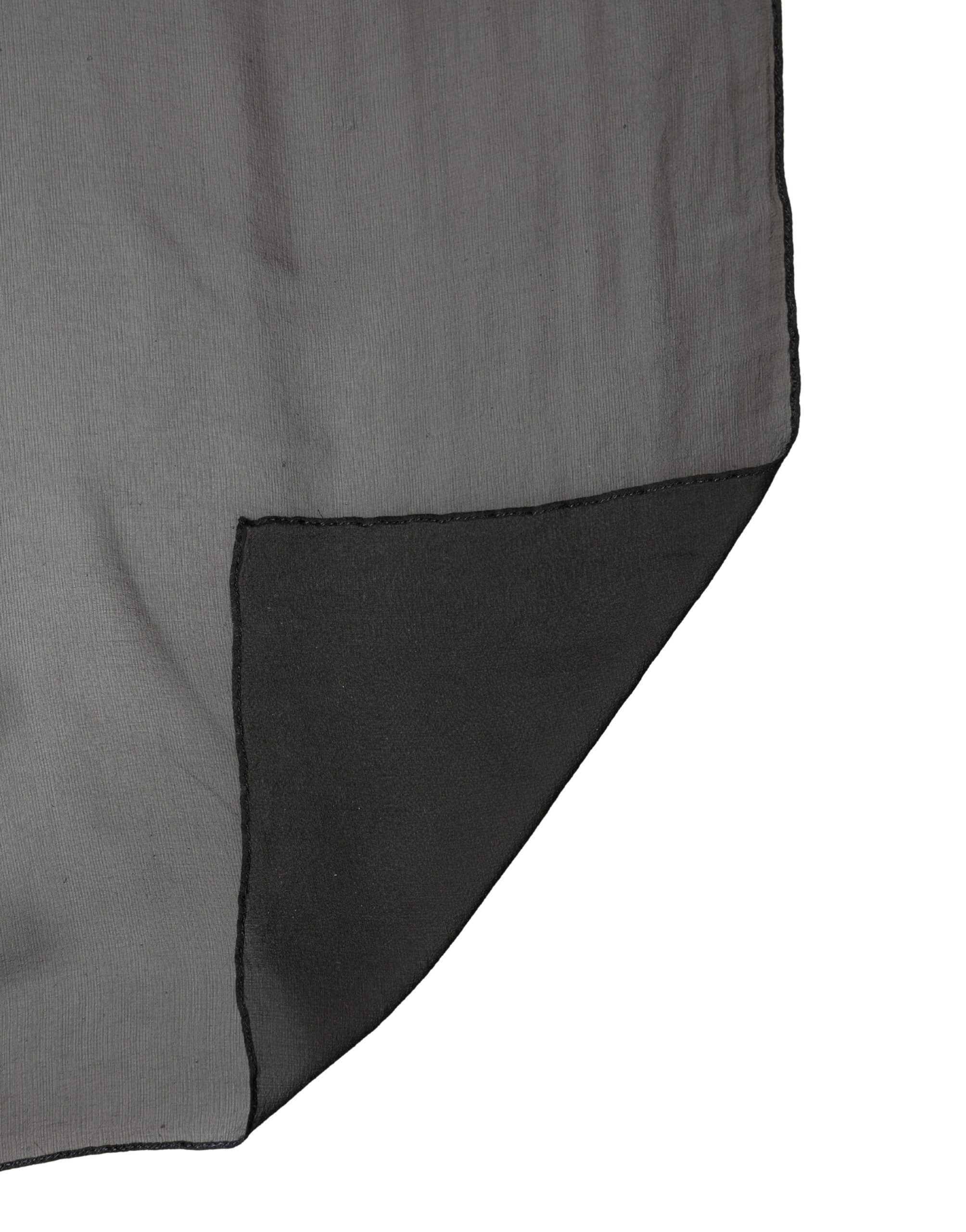 Dolce & Gabbana Black Silk Neck Wrap Shawl Stole 167cm x 126cm Scarf