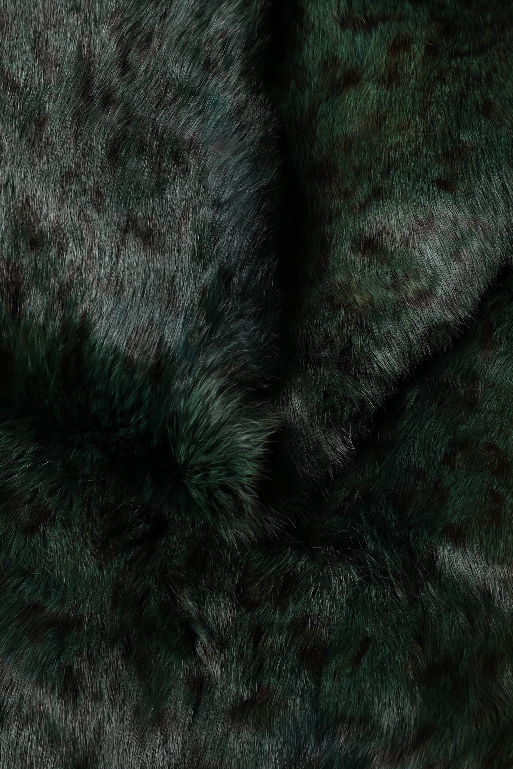 Dolce & Gabbana Black Green Stripe Fur Shawl Neck Wrap 180cm x49cm  Scarf