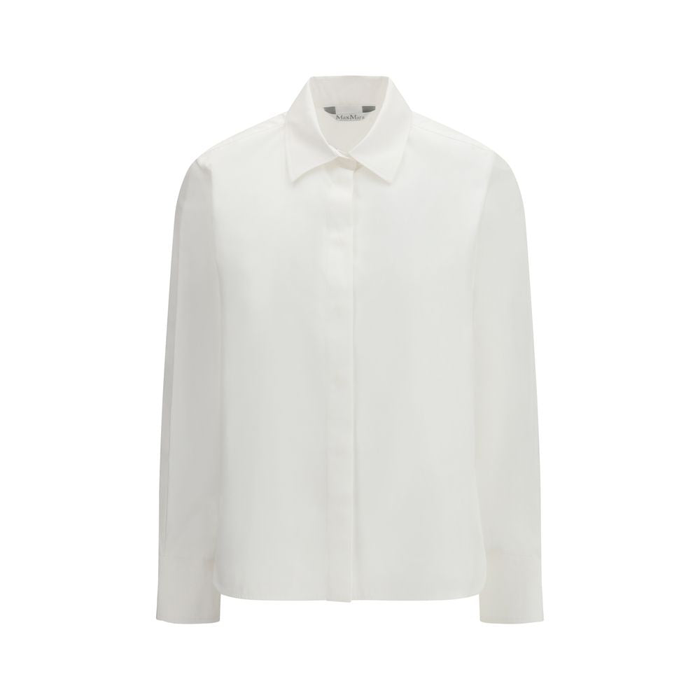 Max Mara White Cotton Dress Shirt