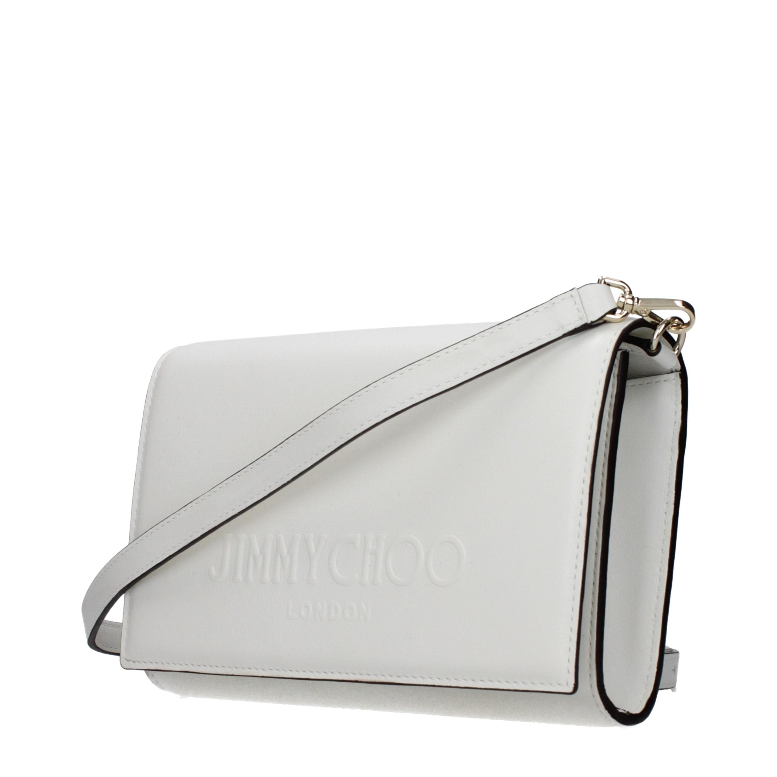 Jimmy Choo White Leather Clutch Bag