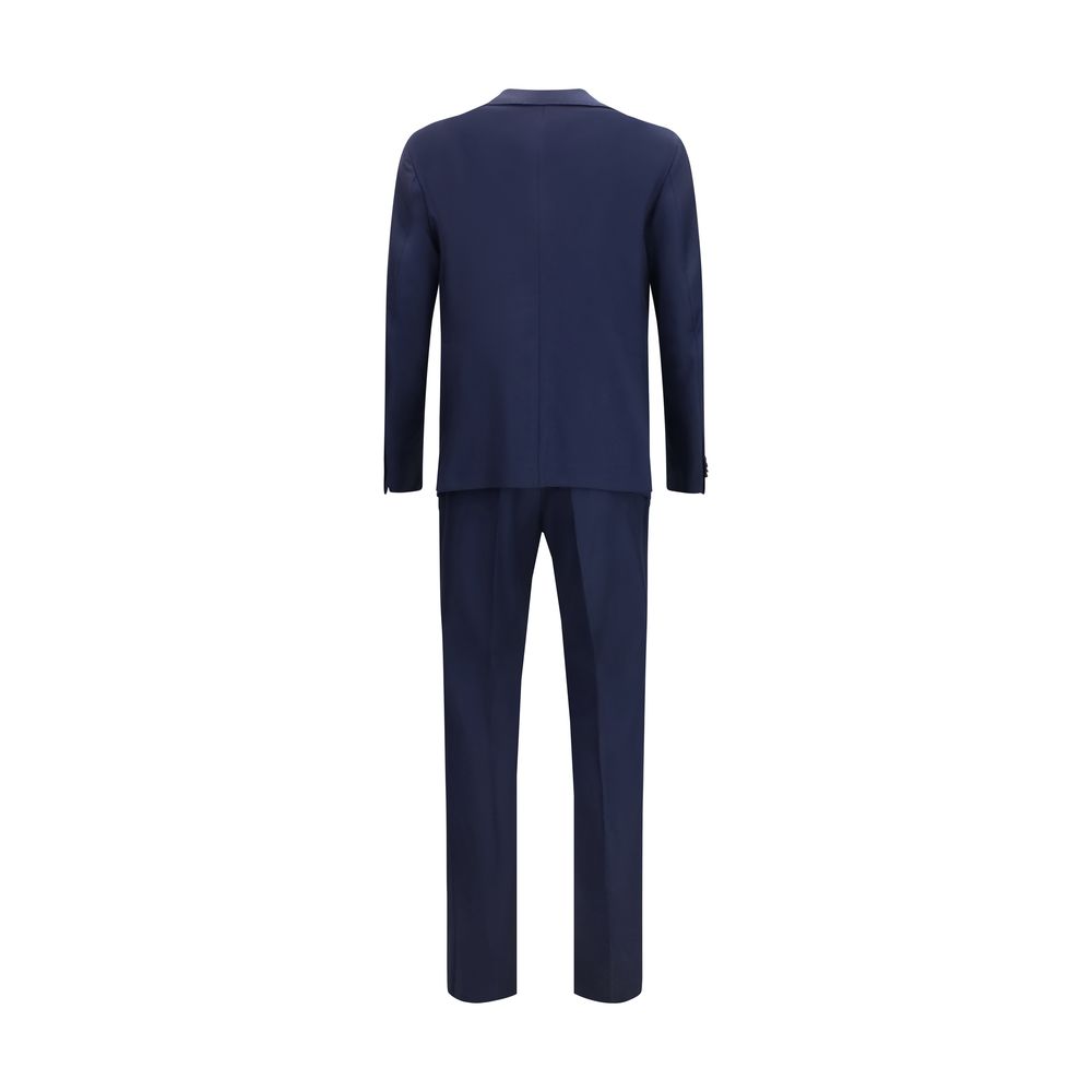 Tagliatore Blue Fleece Wool Two-Piece Suit