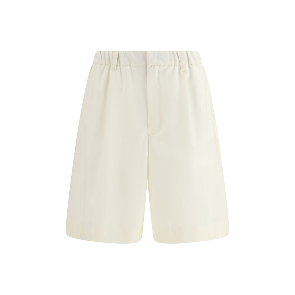 LAMINAR Beige Polyester Bermuda Shorts