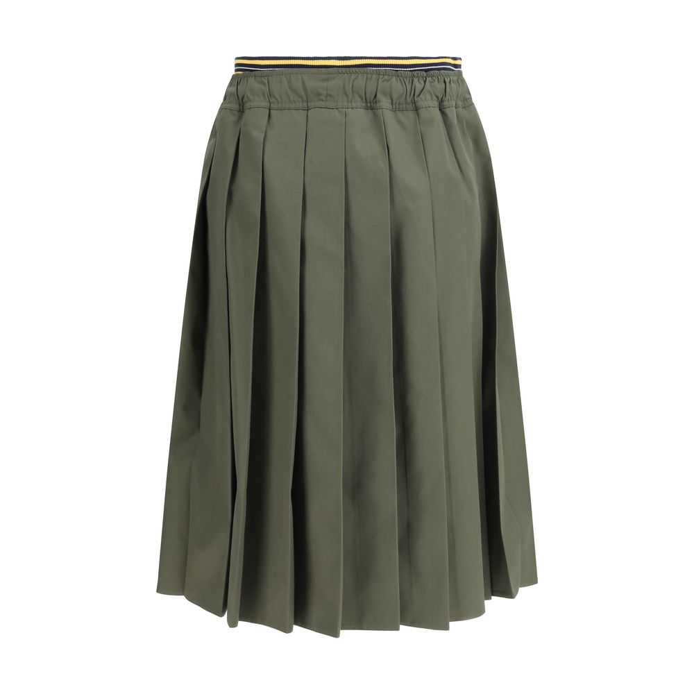 Prada Bicolor Polyester Midi Skirt