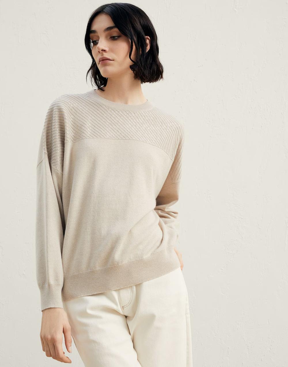 Brunello Cucinelli Natural Cashmere Sweater