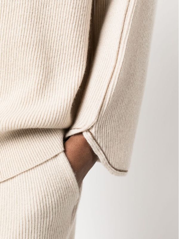 Brunello Cucinelli Beige Cashmere Sweater