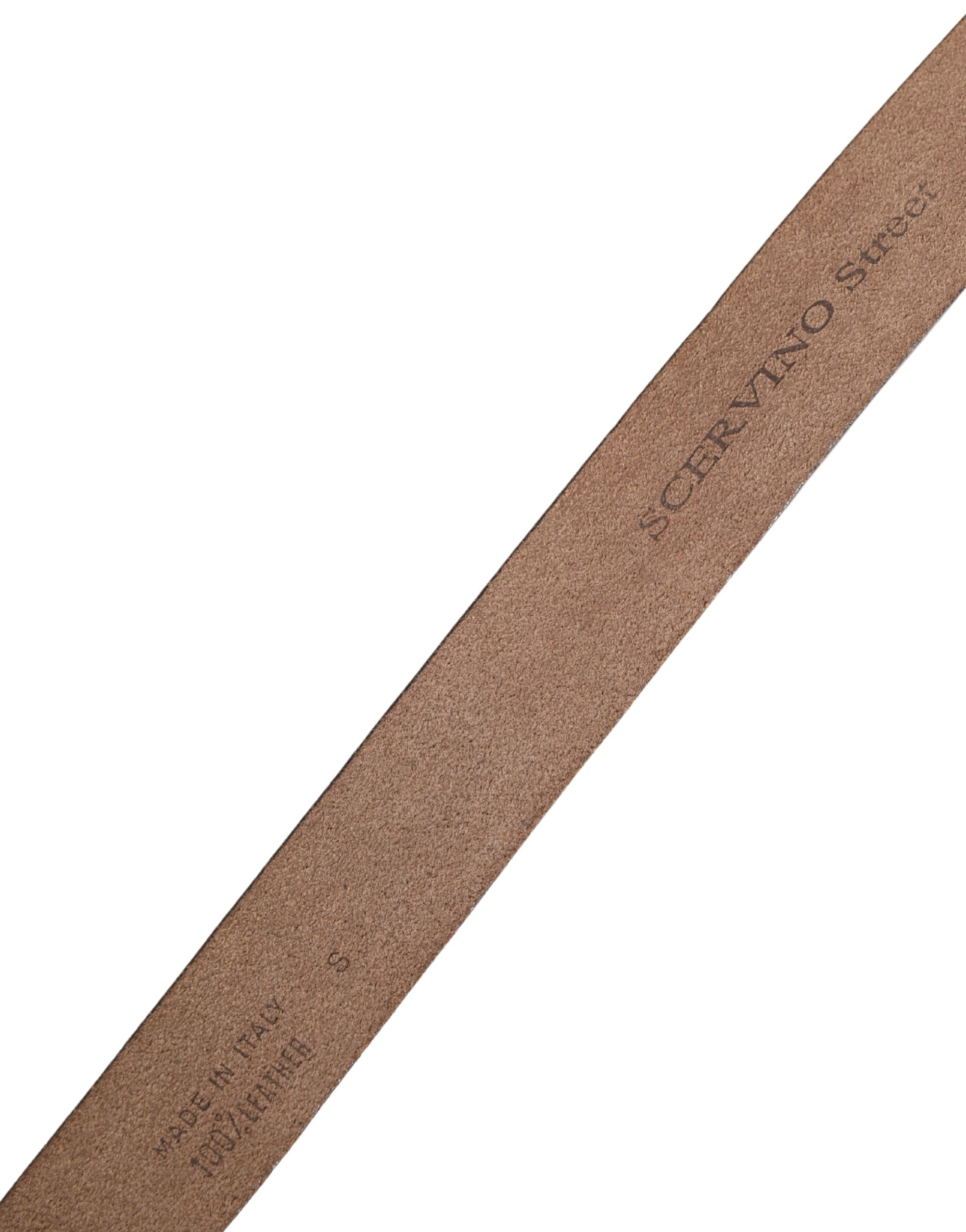 Scervino Street Women Green Leather Croco Print Studded Belt