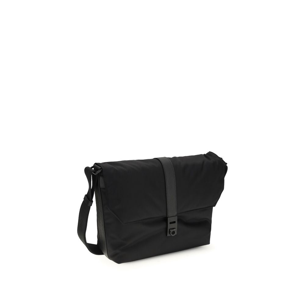 Ferragamo Black Nylon Shoulder Bag