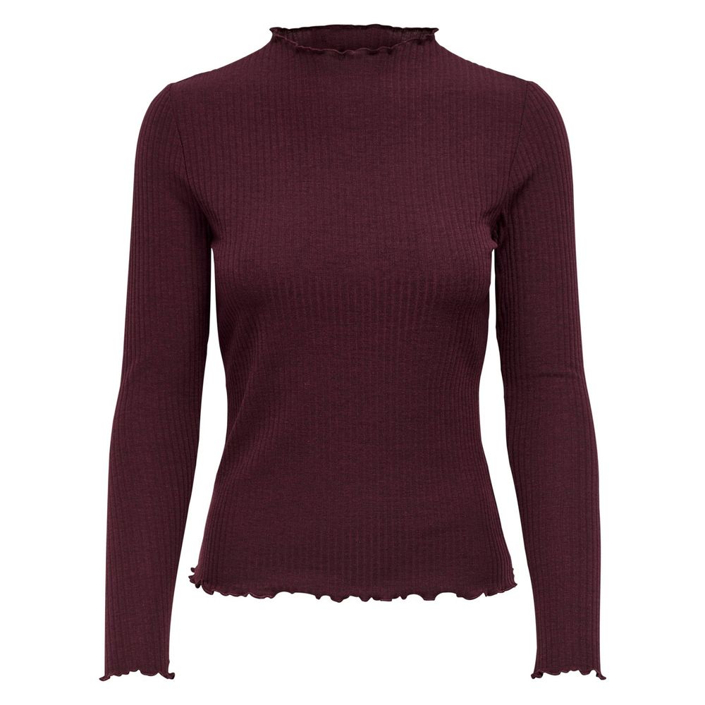 Only Bordeaux Polyester Turtleneck
