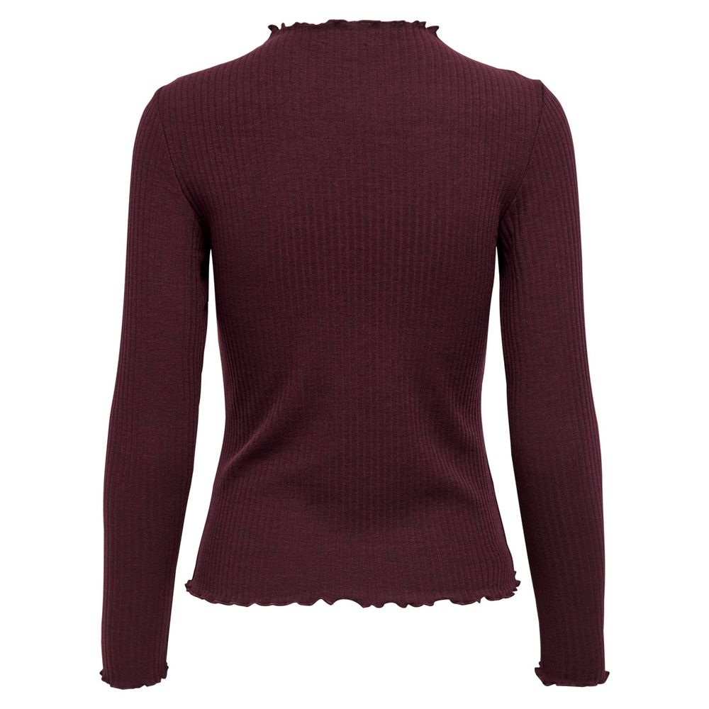 Only Bordeaux Polyester Turtleneck