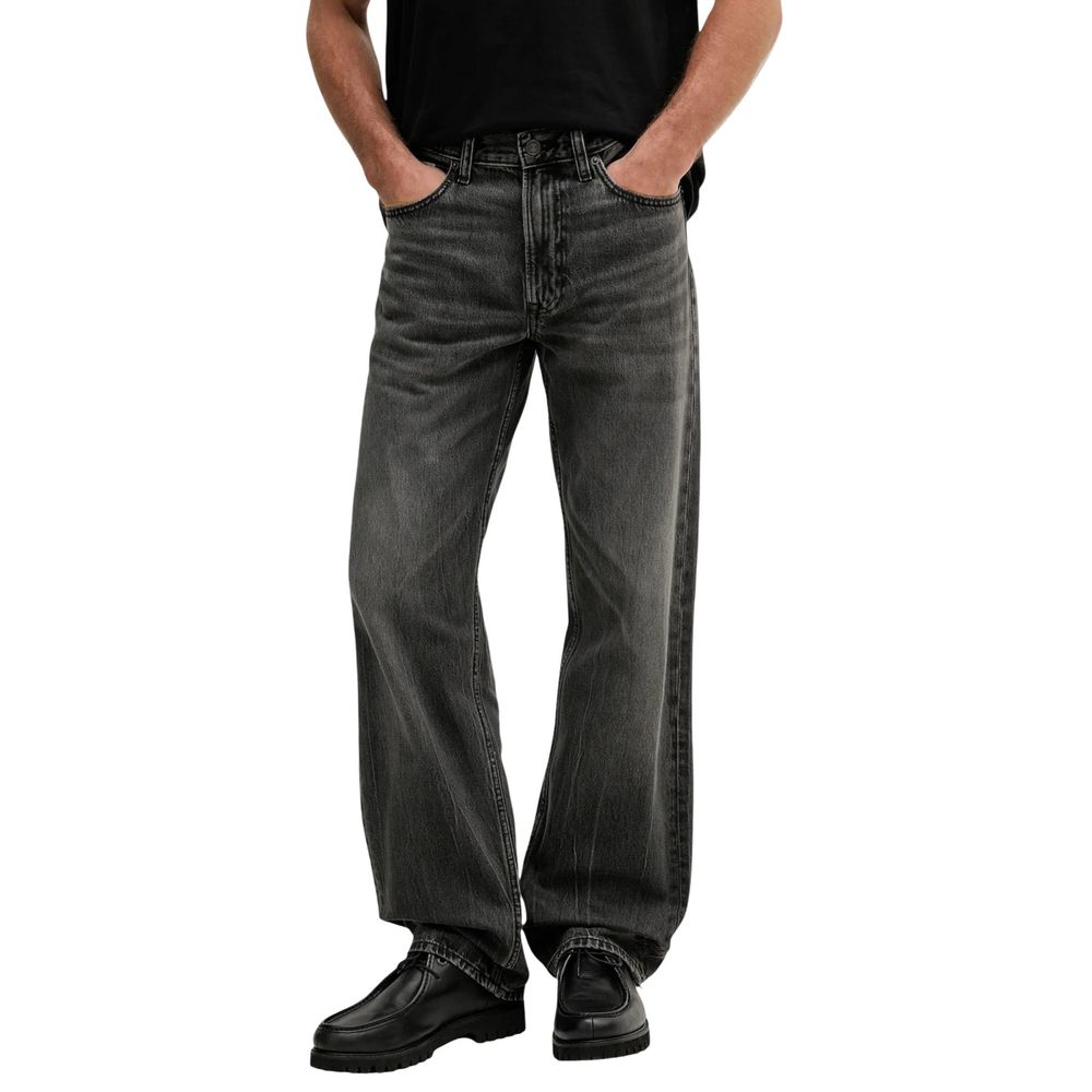 Calvin Klein Jeans Black Cotton Relaxed Fit Jeans