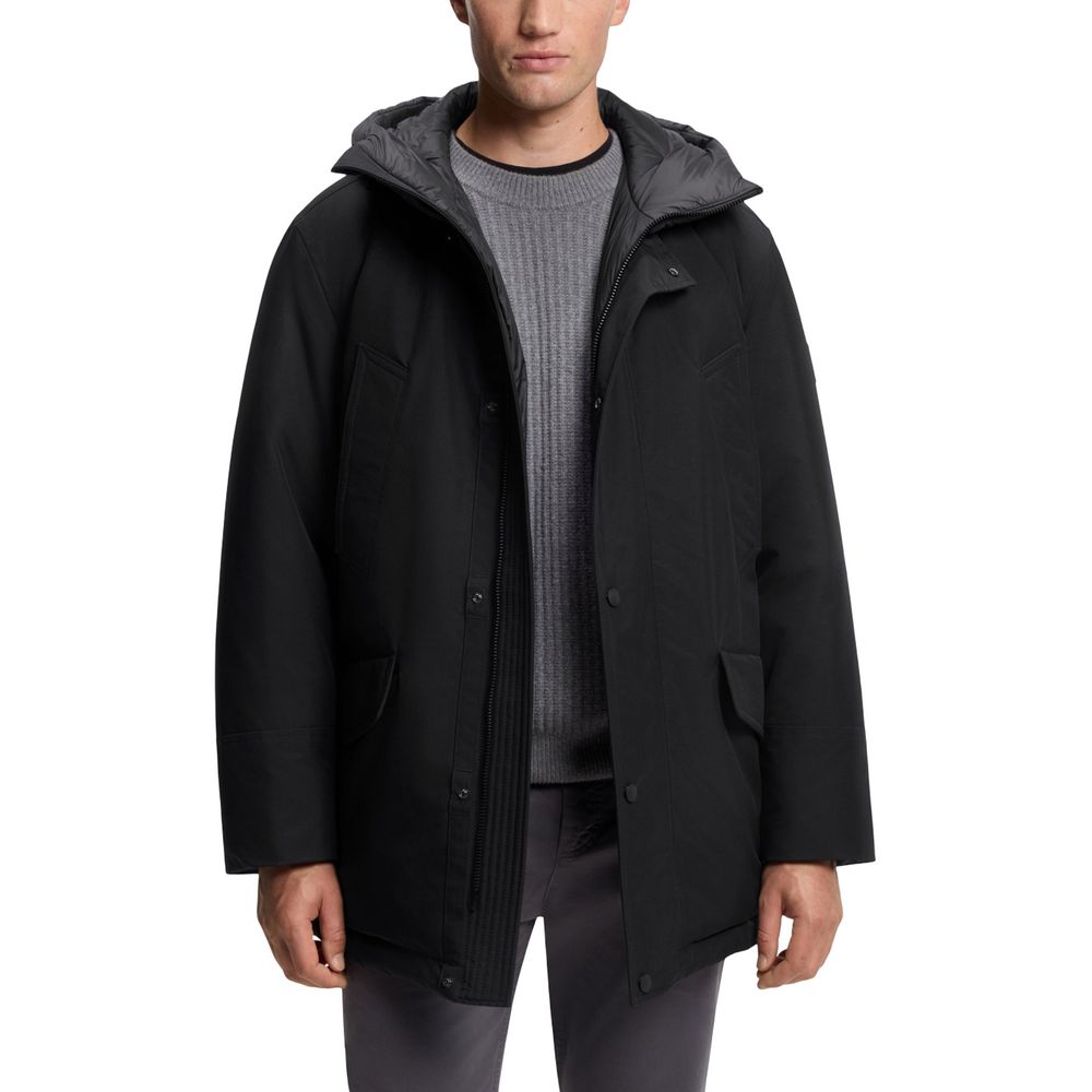 Hugo Boss Black Polyester Full-Length Jacket