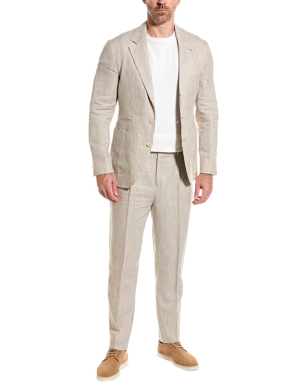 Brunello Cucinelli Brown Linen Two-Piece Suit