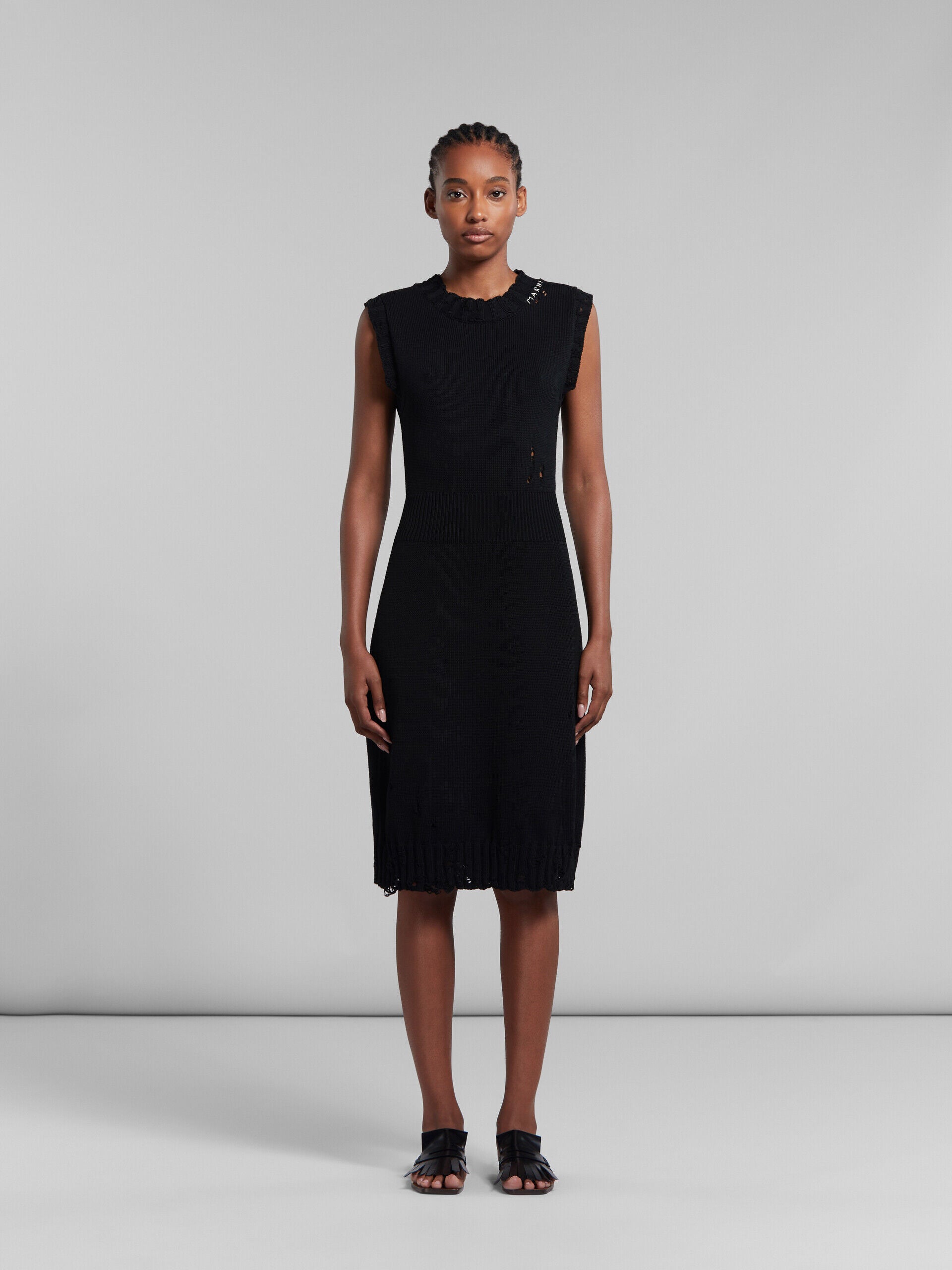 Marni Black Fibres Casual Dress