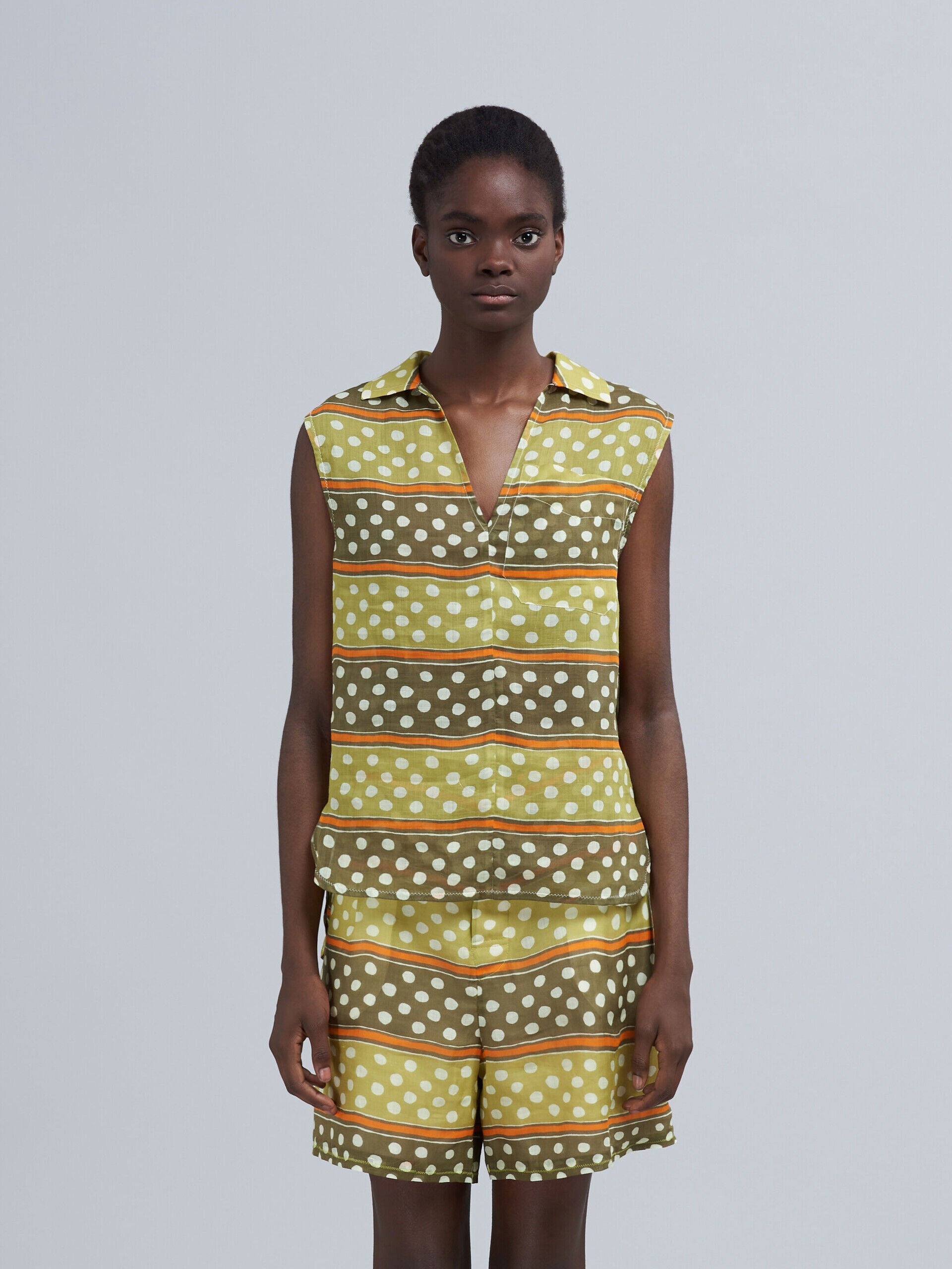 Marni Green Fibres Pattern Shirt