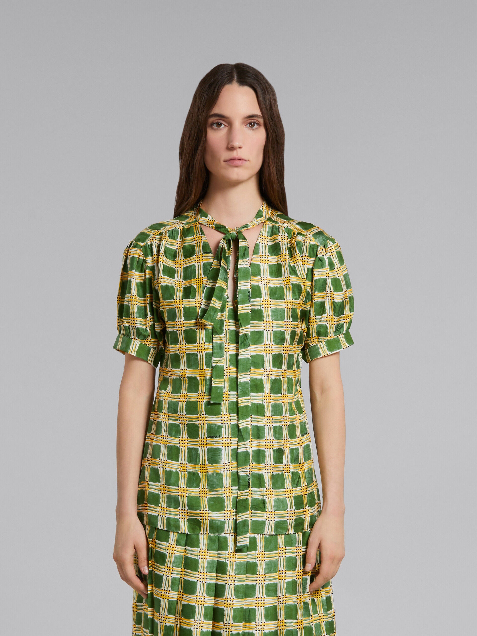Marni Green Fibres Pattern Shirt