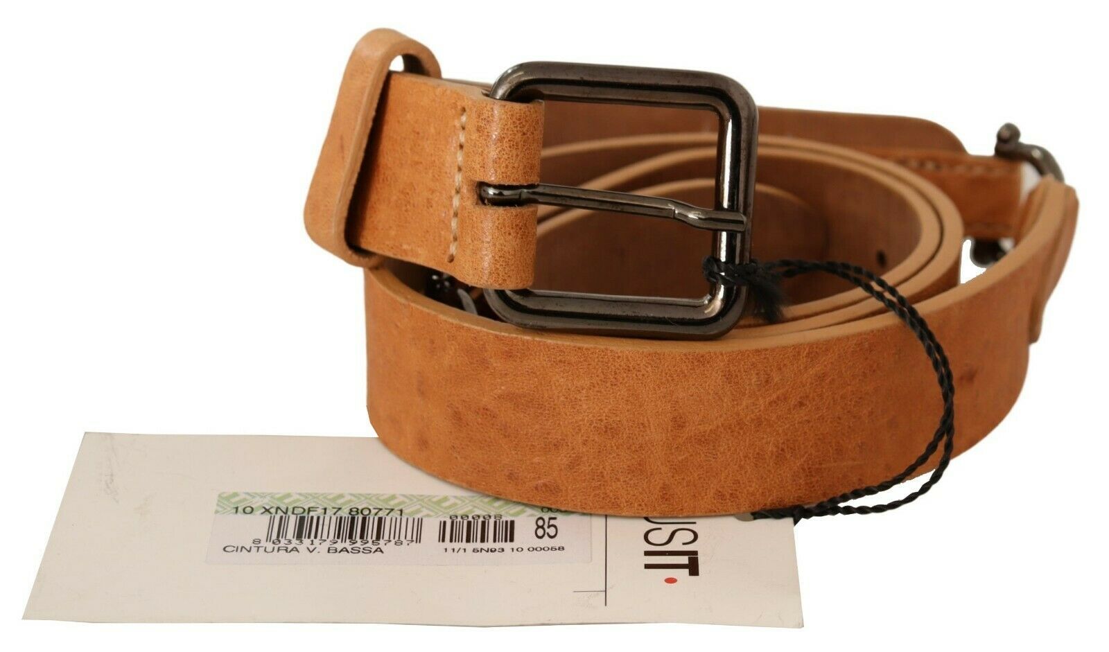 Costume National Light Brown Buckle Waist Belt