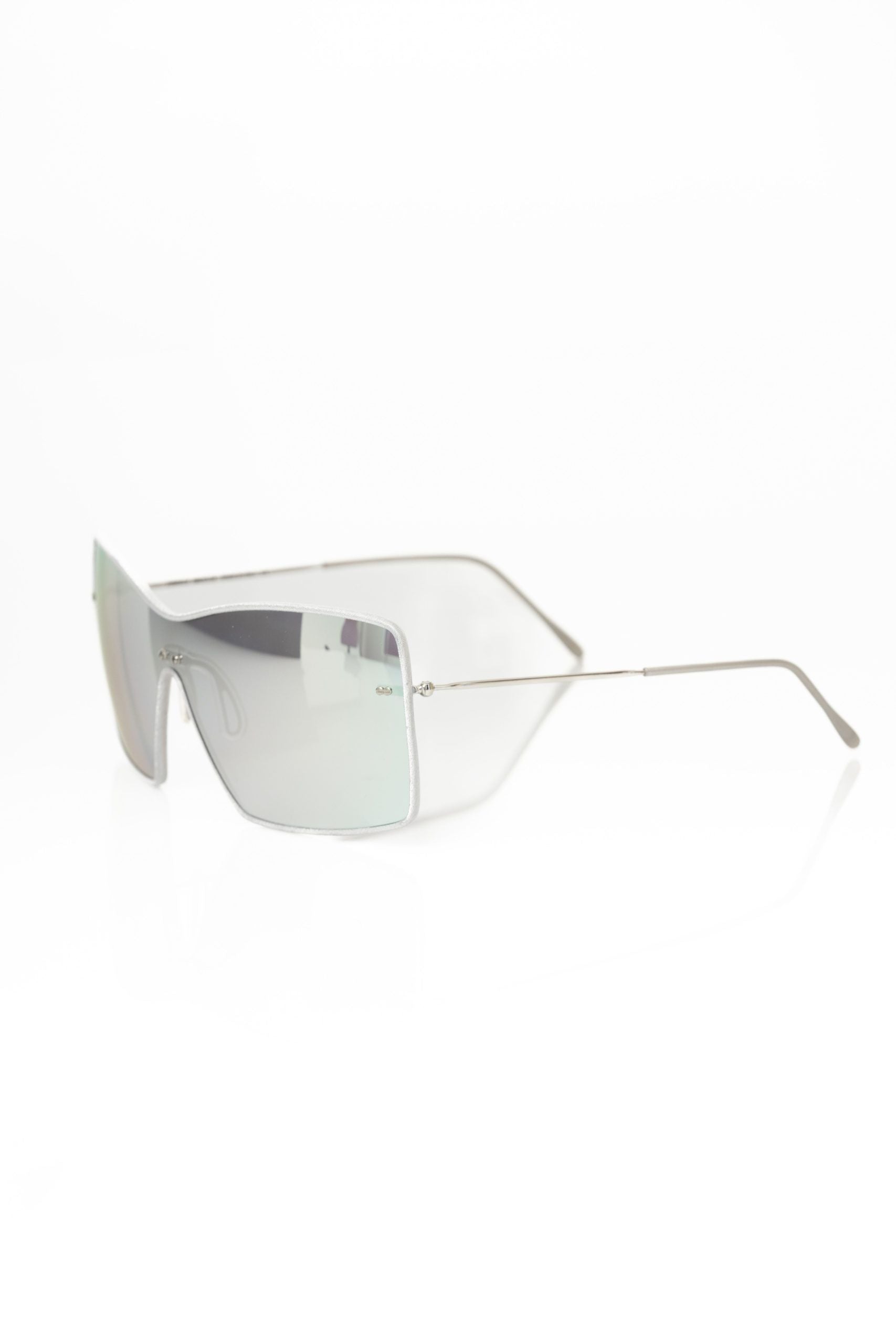 Frankie Morello Silver Metallic Fiber Women Sunglasses