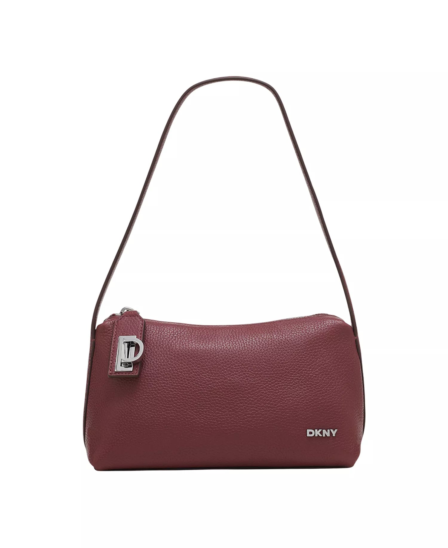 DKNY Lena Top Zip Shoulder Bag – Burgundy