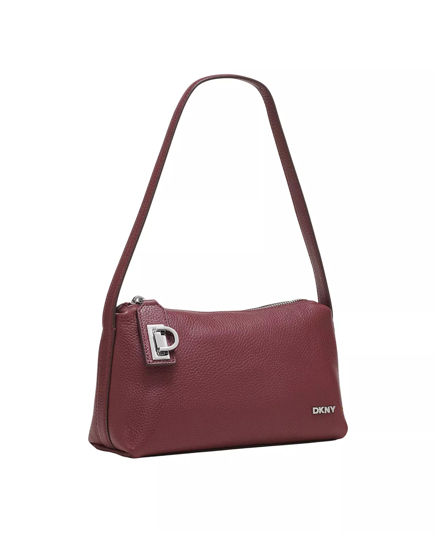 DKNY Lena Top Zip Shoulder Bag – Burgundy