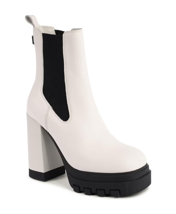 Tommy Hilfiger White Leather Ankle Boots