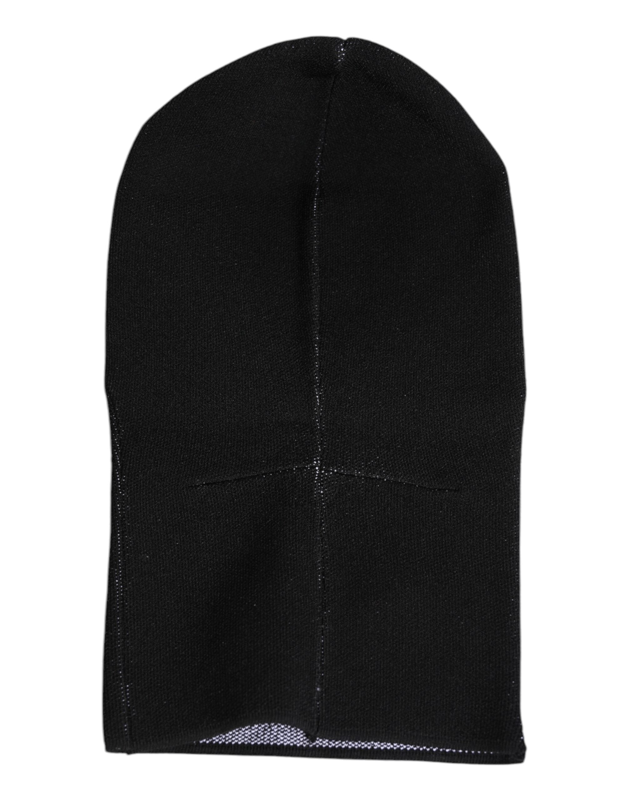 Dolce & Gabbana Black Cashmere Knitted Ski Mask Balaclava Hat