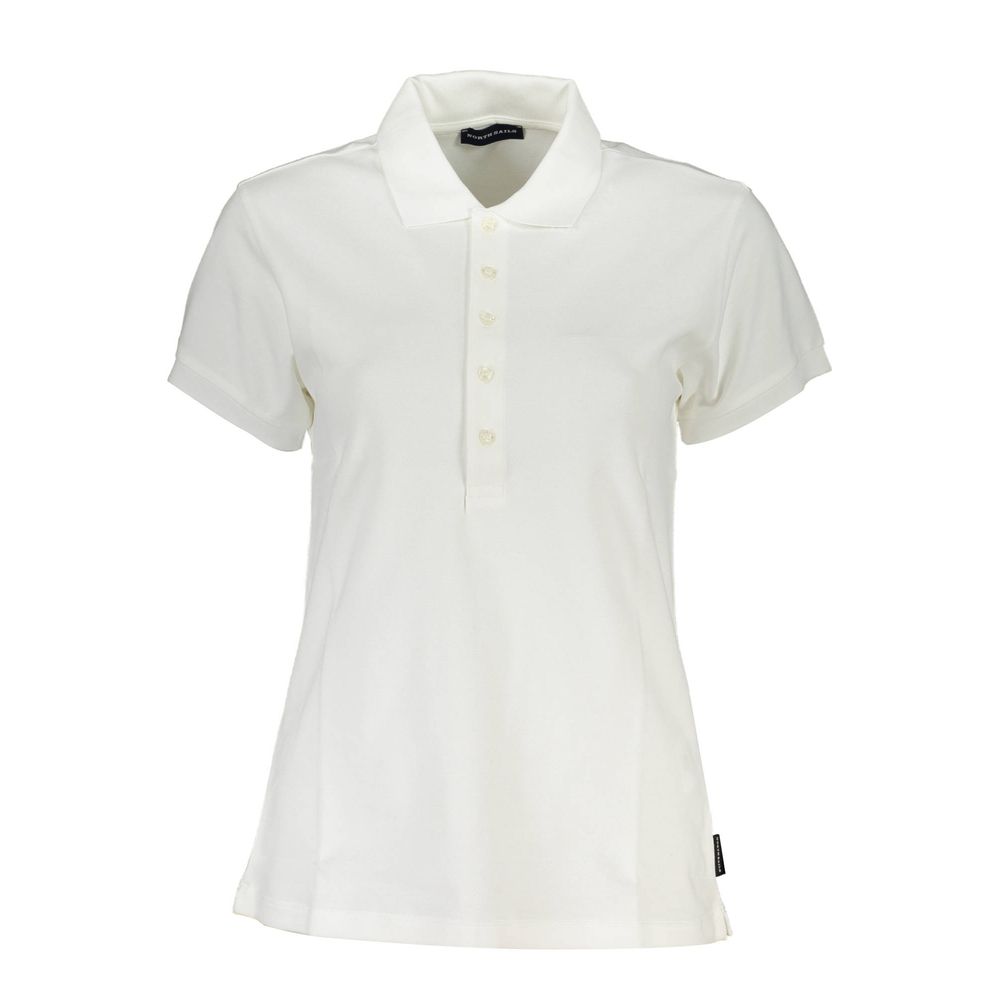 North Sails White Cotton Women Polo