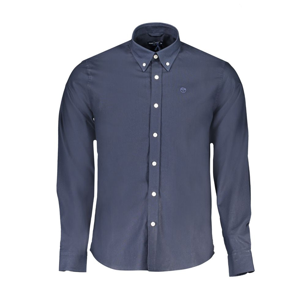 North Sails Blue Organic Cotton Men Shirt