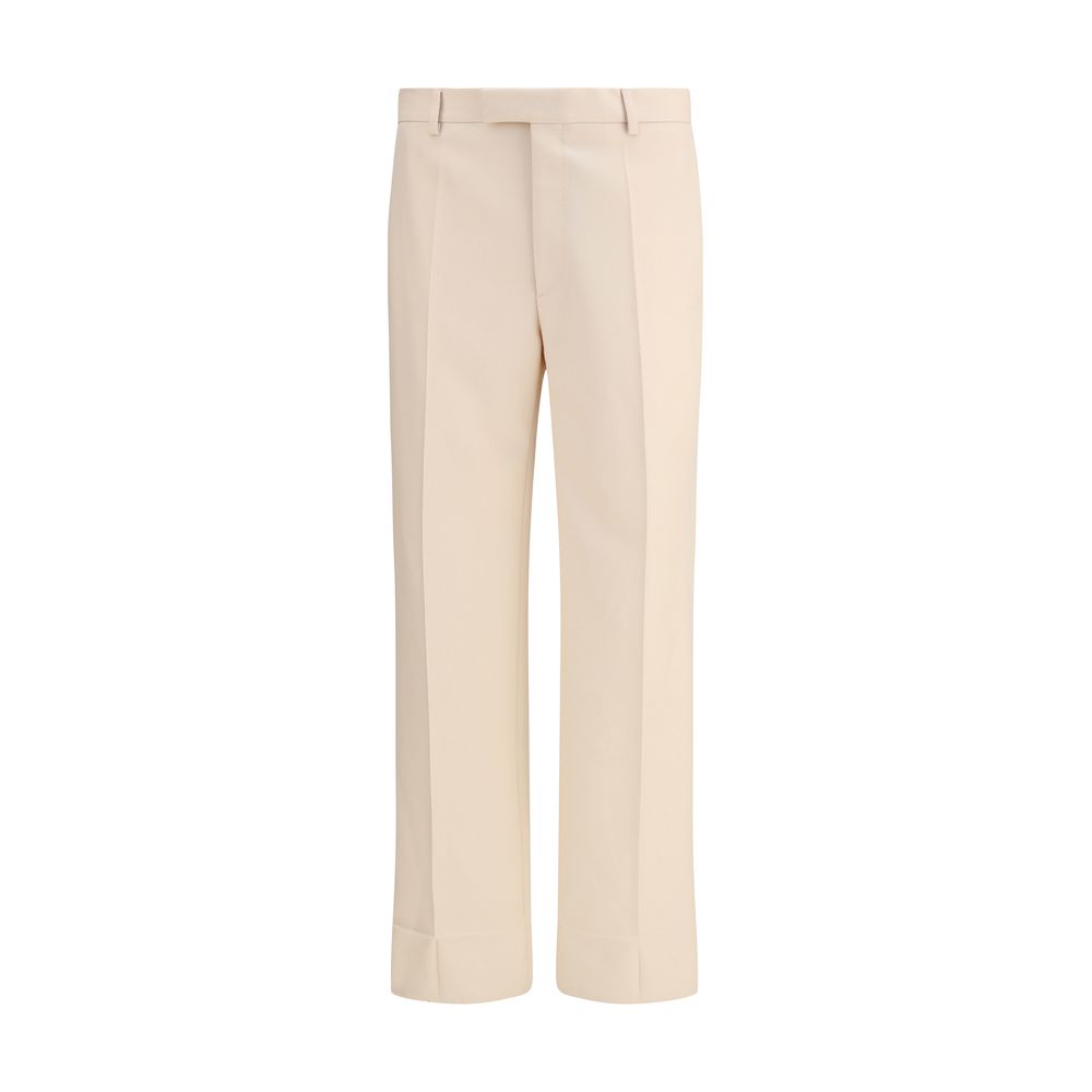 Valentino Beige Fleece Wool Dress Pants