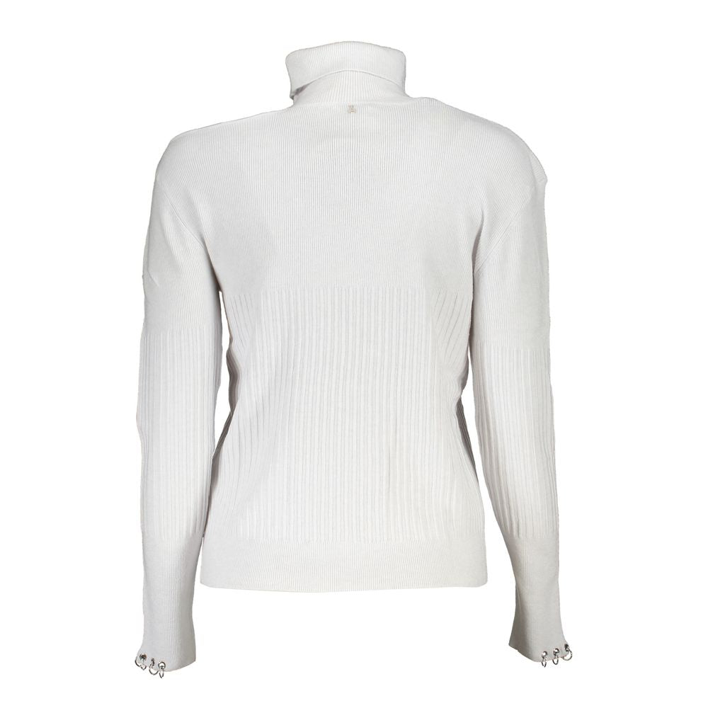 Patrizia Pepe Grigio Poliammide Women Sweater Turtleneck