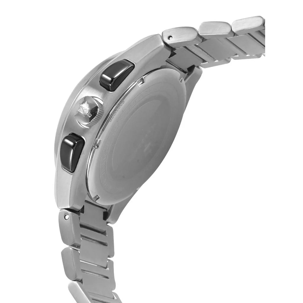 Maserati Triconic Chronograph Black Dial Silver Steel Strap R8873639002 - 43mm