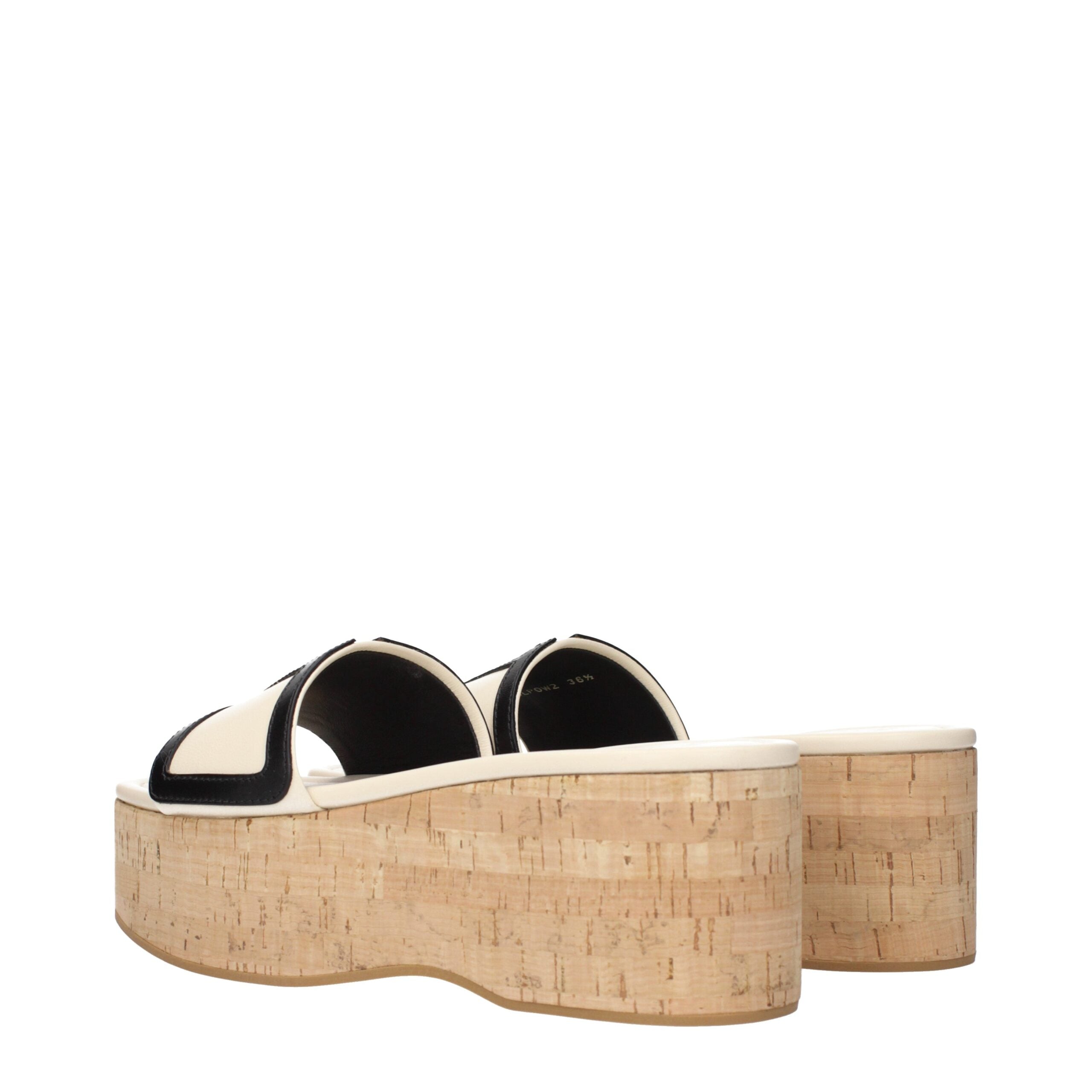 Valentino Garavani Beige Leather Wedge Sandals