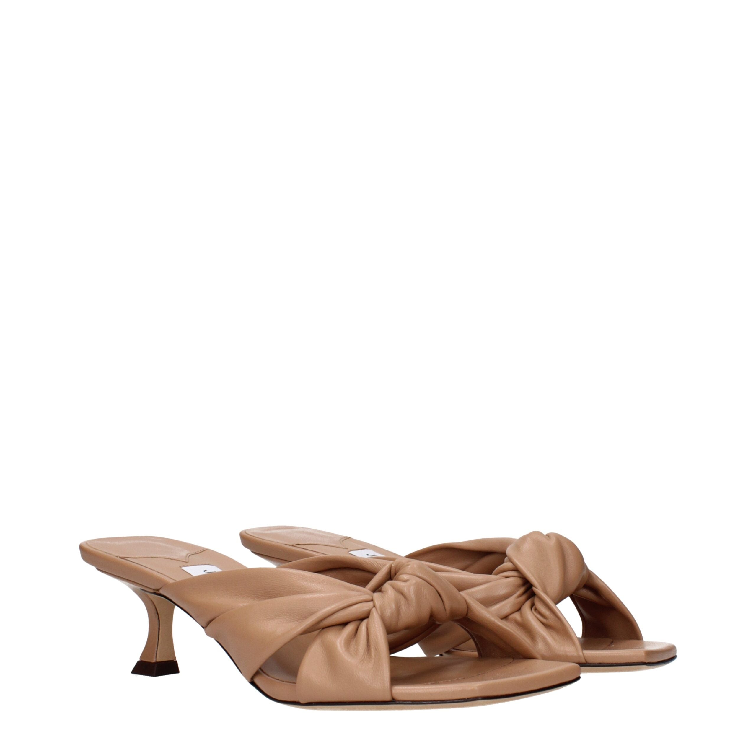 Jimmy Choo Beige Leather Sandals
