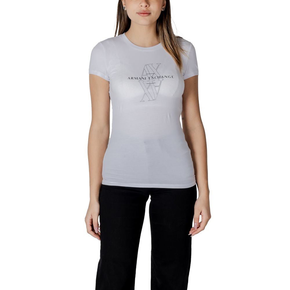 Armani Exchange White Cotton T-Shirt