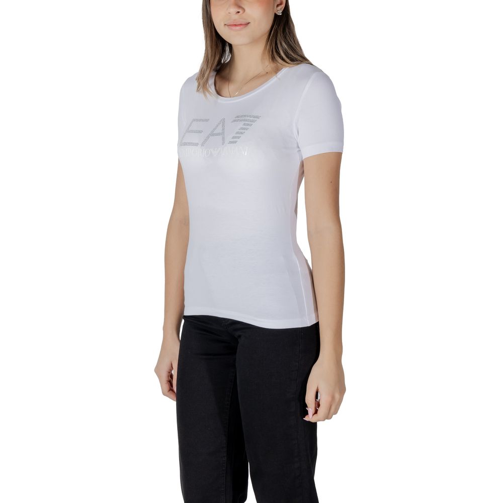EA7 Emporio Armani White Cotton T-Shirt