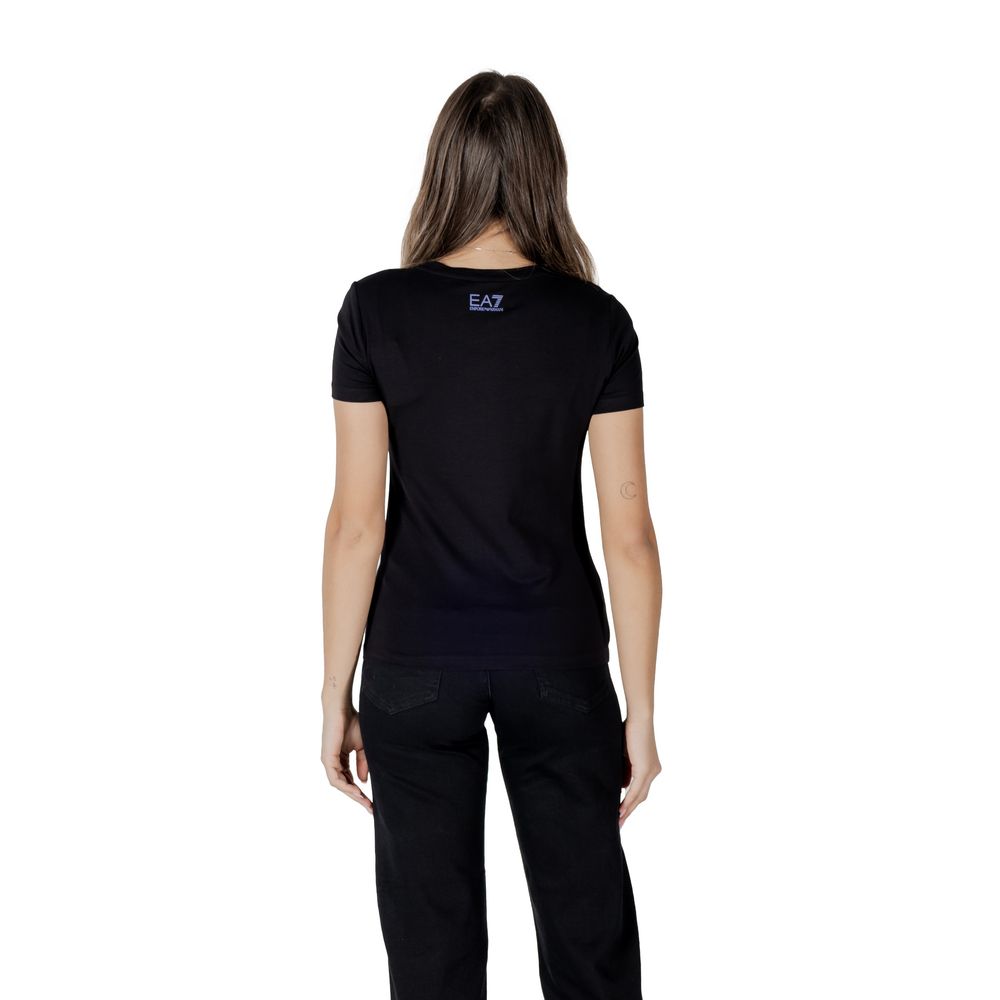 EA7 Emporio Armani Black Cotton T-Shirt