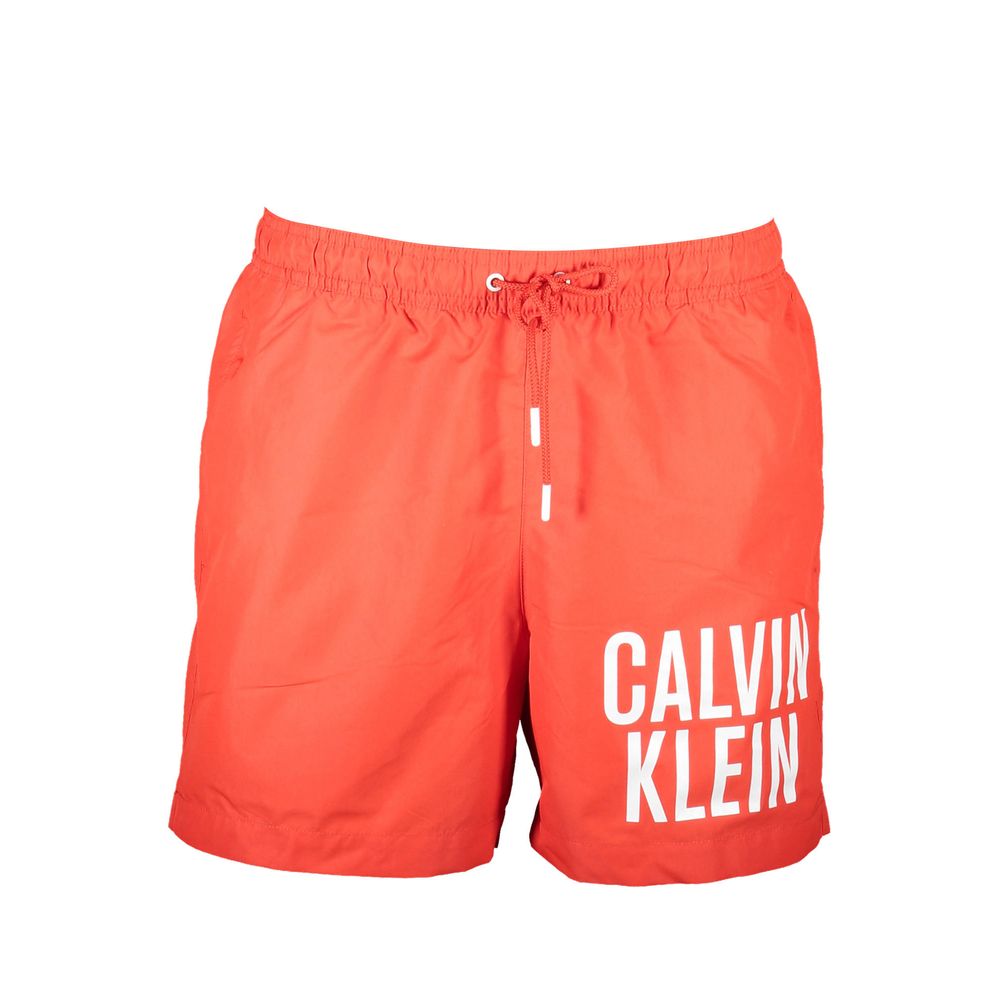 Calvin Klein Rosso Polyester Men's Swim Boxer