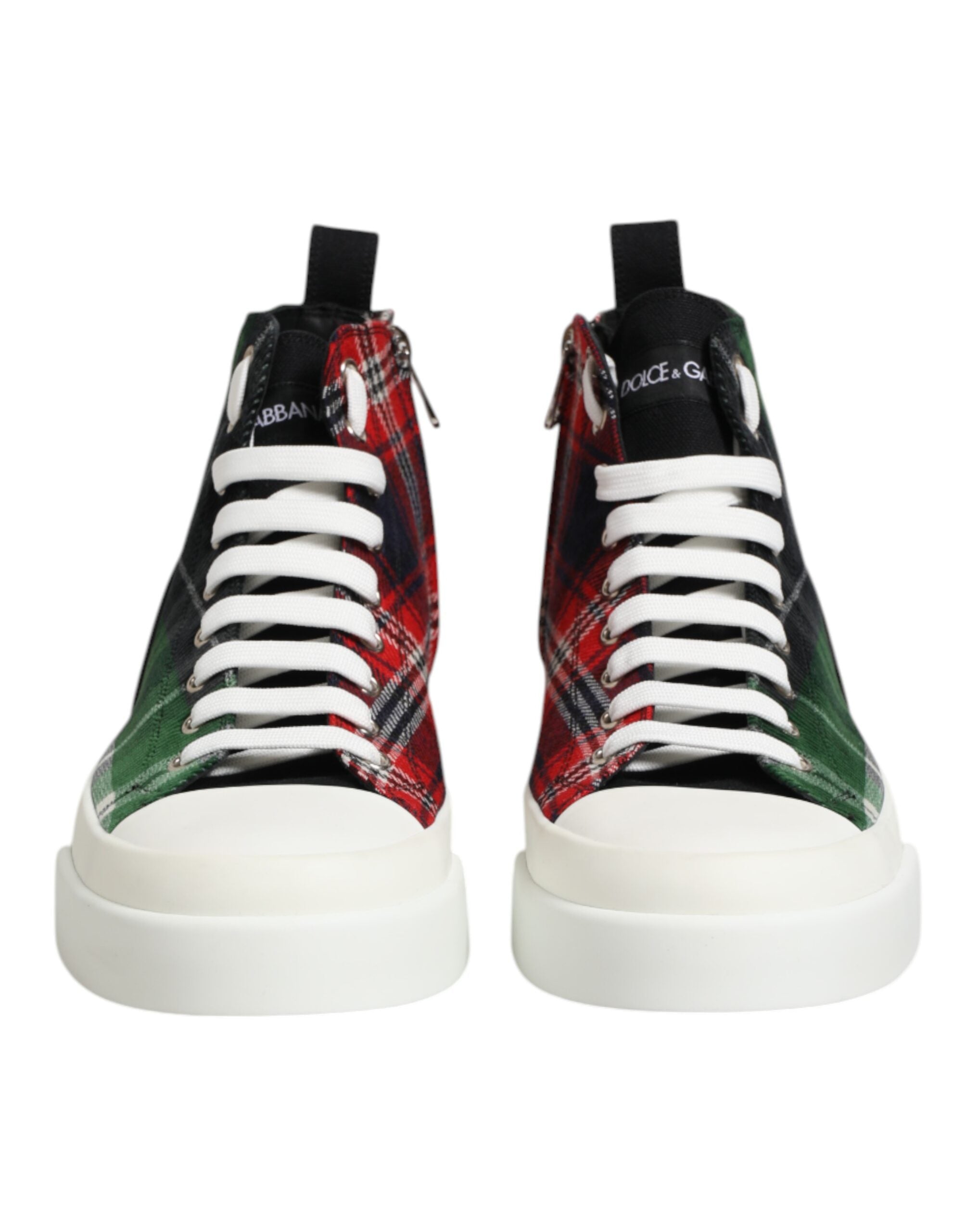 Dolce & Gabbana Multicolor Cotton High Top Men Sneakers Shoes