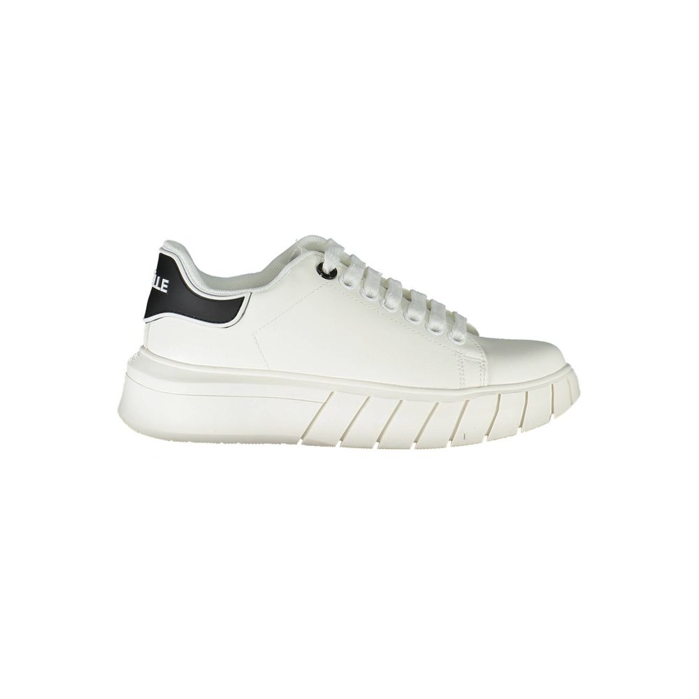 Gaelle Paris White Polyurethane Women Sneaker