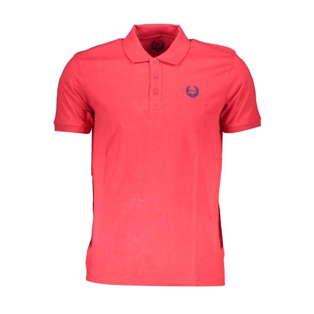 Gianmarco Venturi Red Cotton Men Polo Shirt