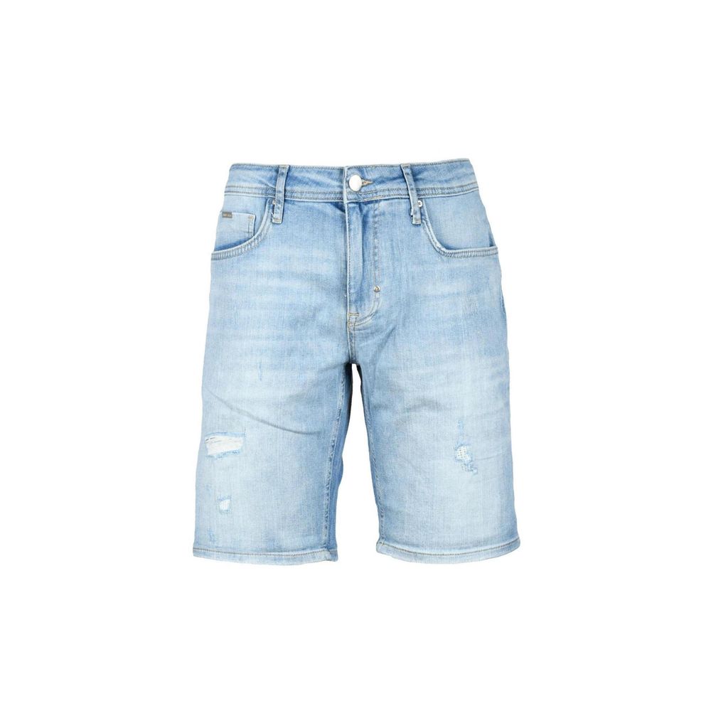Antony Morato Blue Cotton Bermuda Shorts