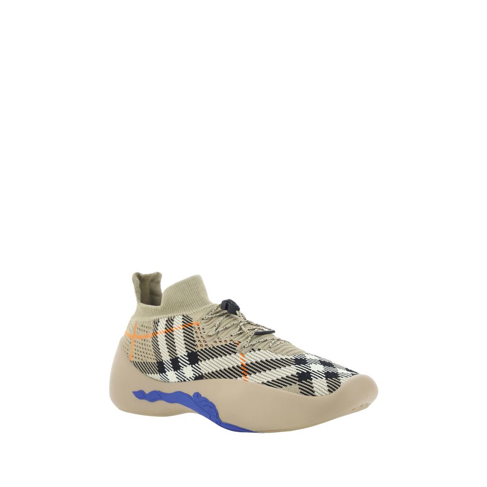 Burberry Brown Elastane Platform Sneakers