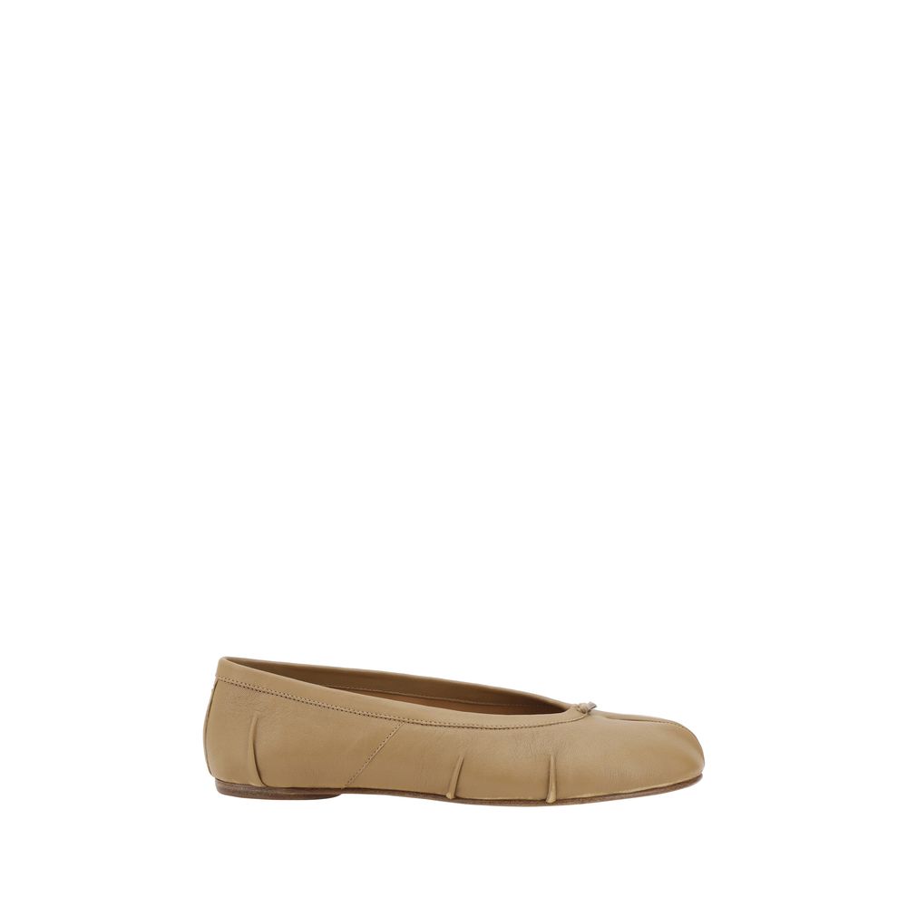 Maison Margiela Beige Lamb Ovis Aries Aries Ballet Flats