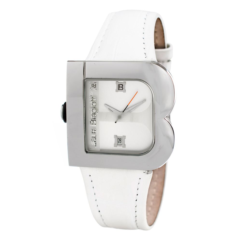 Laura Biagiotti White Leather Dress Watch